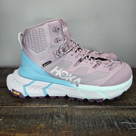 Hoka Tennine Hike GTX Womens Size 9 B Gore-Tex Hiking Shoes Purple Blue - Picture 1 of 11